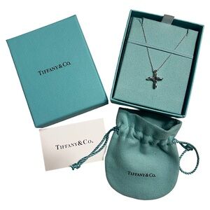 Authentic Tiffany & Co. Elsa Peretti Mini Infinity Cross Necklace
